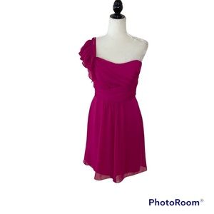Alvina Valenta Fuchsia One Shoulder Dress